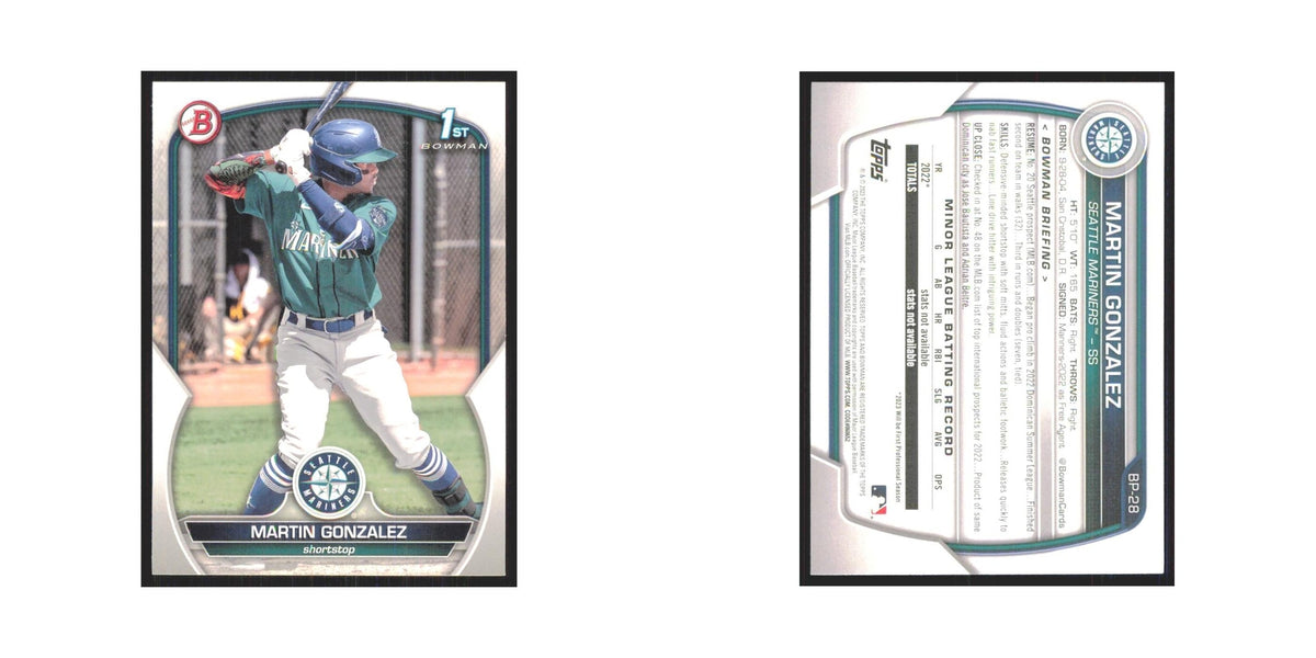 Martin Gonzalez 2023 Bowman Prospects #BP-28 Seattle Mariners Baseball Card NM