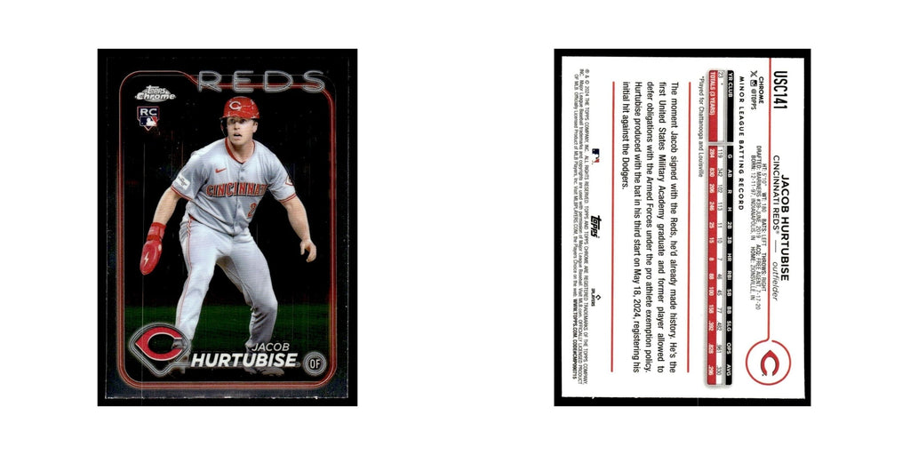 Jacob Hurtubise Rookie 2024 Topps Chrome Update #USC141 Cincinnati Reds NM