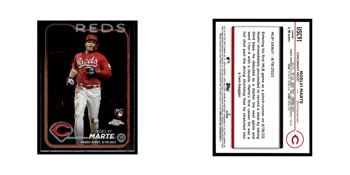 Noelvi Marte Rookie 2024 Topps Chrome Update #USC91 Cincinnati Reds NM
