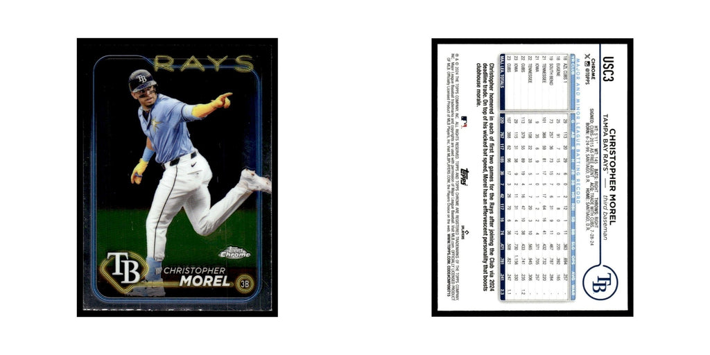 Christopher Morel 2024 Topps Chrome Update #USC3 Tampa Bay Rays Baseball Card NM