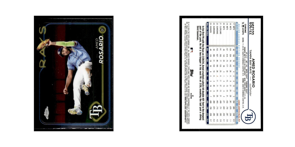 Amed Rosario 2024 Topps Chrome Update #USC122 Tampa Bay Rays Baseball Card NM