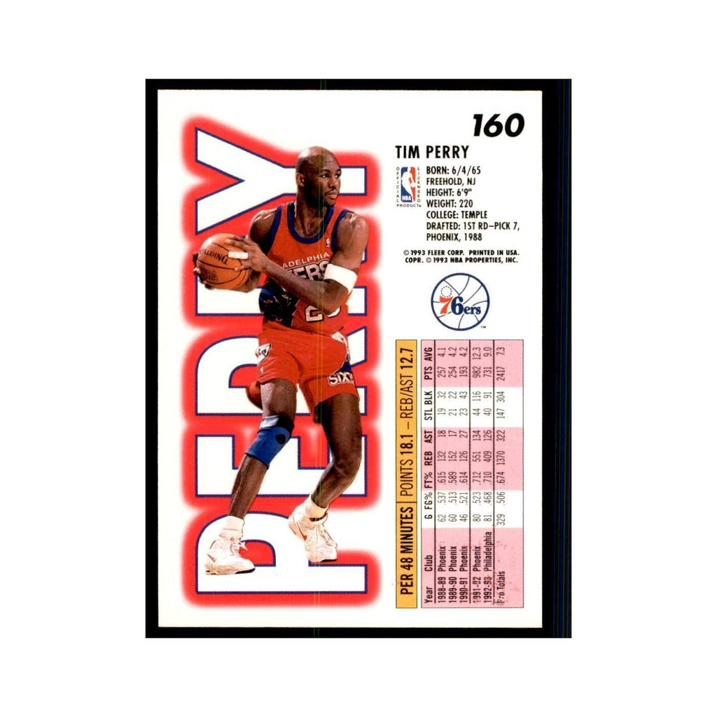 1993 Fleer Tim Perry Basketball Cards #160
