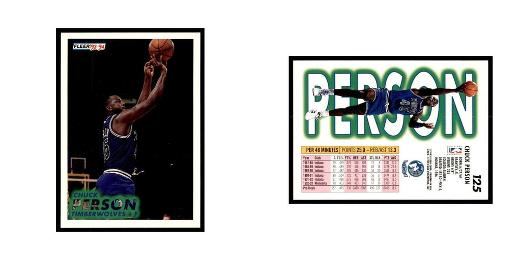 1993 Fleer Chuck Person Basketball Cards #125