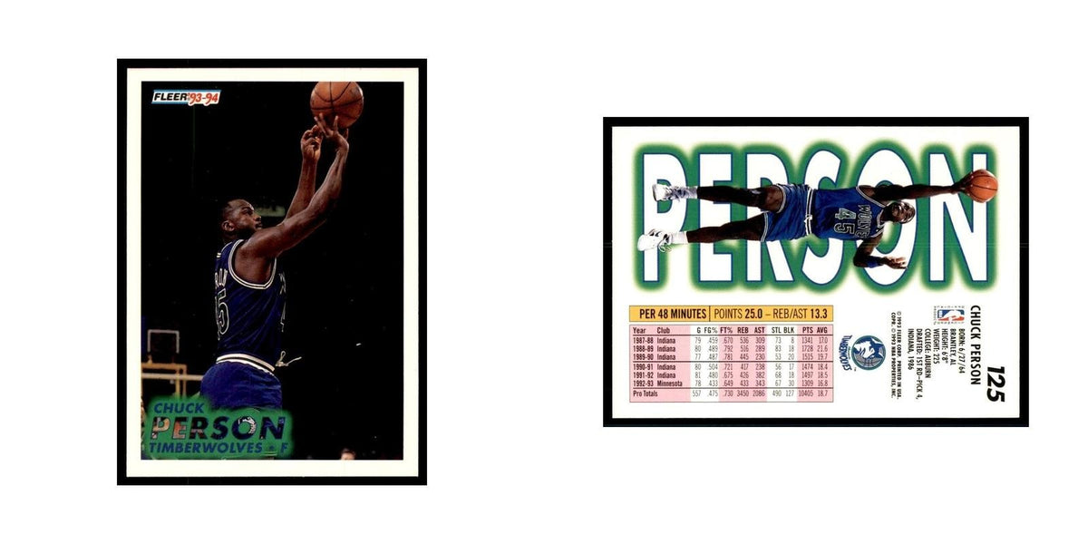 1993 Fleer Chuck Person Basketball Cards #125