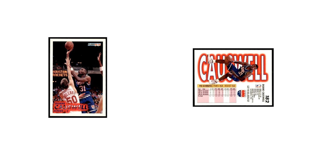 1993 Fleer Duane Causwell Basketball Cards #182