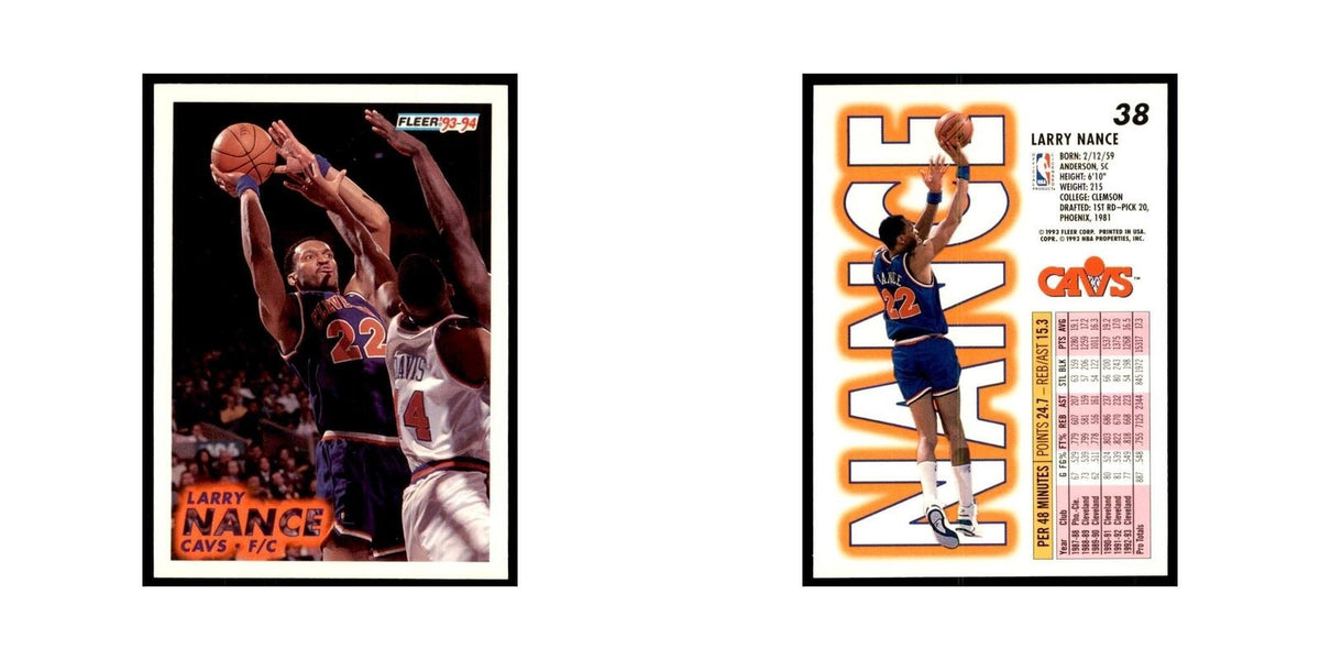 1993 Fleer Larry Nance Basketball Cards #38