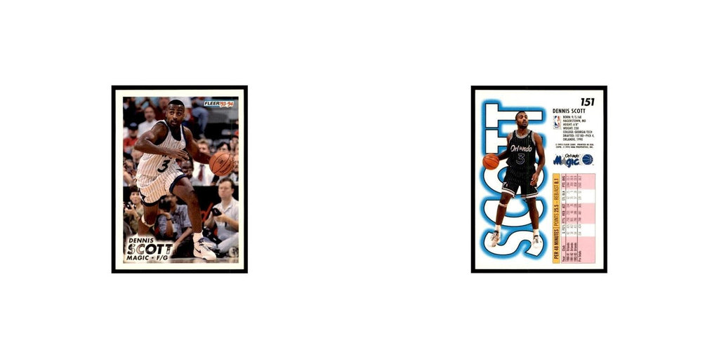 1993 Fleer Dennis Scott Basketball Cards #151