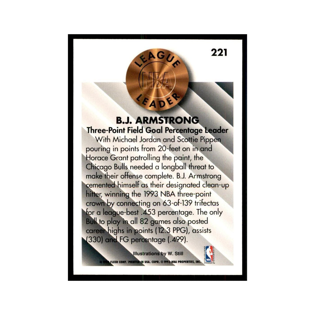 1993 Fleer B.J. Armstrong Basketball Cards #221