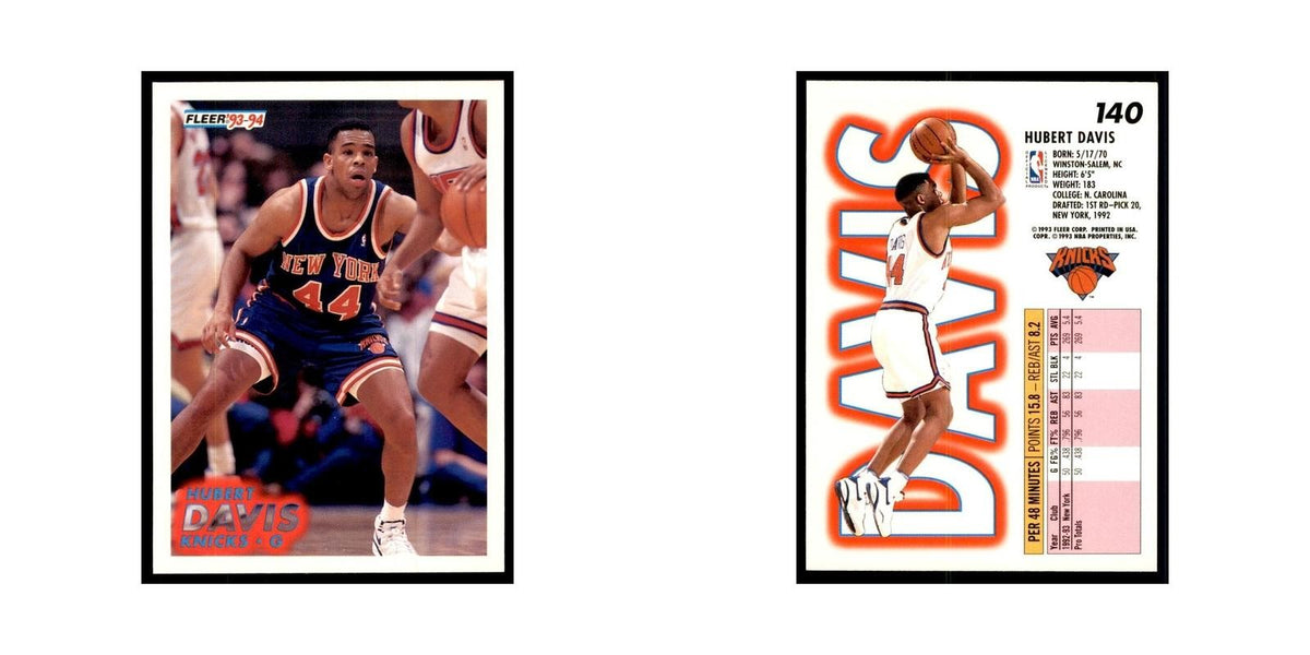 1993 Fleer Hubert Davis Basketball Cards #140