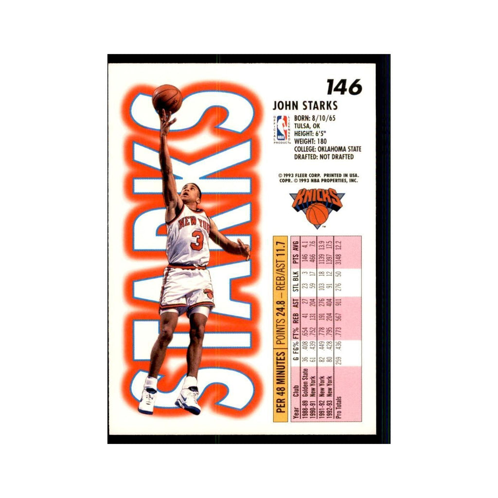 1993 Fleer John Starks Basketball Cards #146