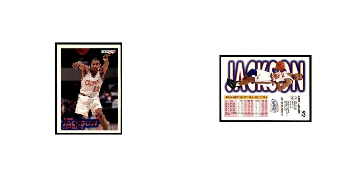 1993 Fleer Mark Jackson Basketball Cards #92