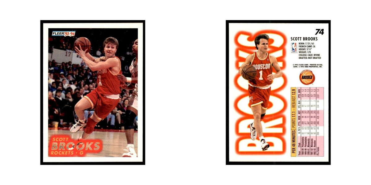1993 Fleer Scott Brooks Basketball Cards #74