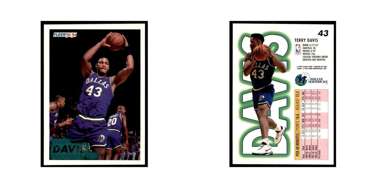 1993 Fleer Terry Davis Basketball Cards #43