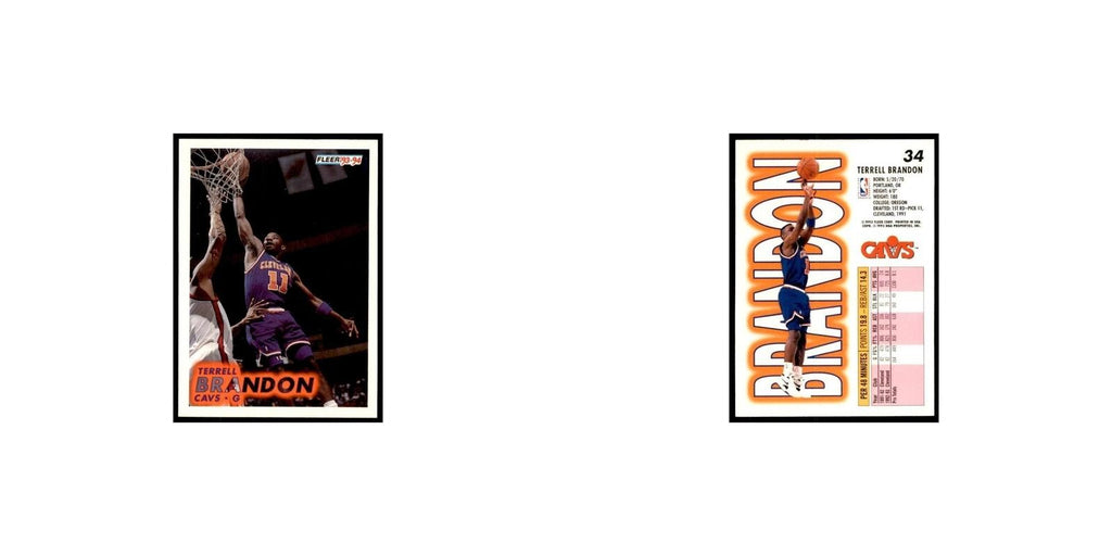 1993 Fleer Terrell Brandon Basketball Cards #34