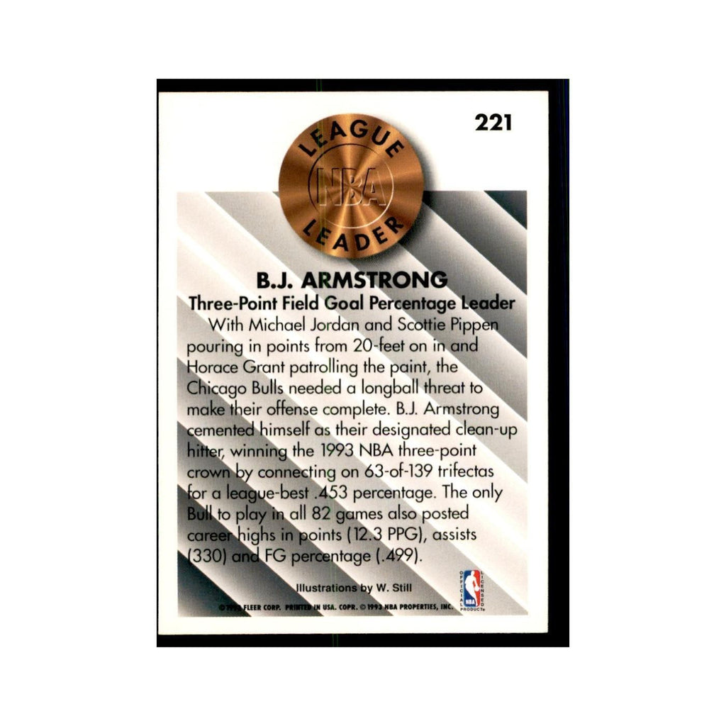 1993 Fleer B.J. Armstrong Basketball Cards #221
