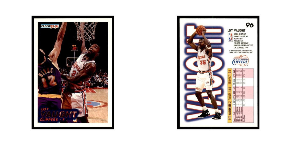 1993 Fleer Loy Vaught Basketball Cards #96