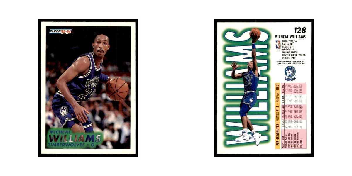 1993 Fleer Micheal Williams Basketball Cards #128