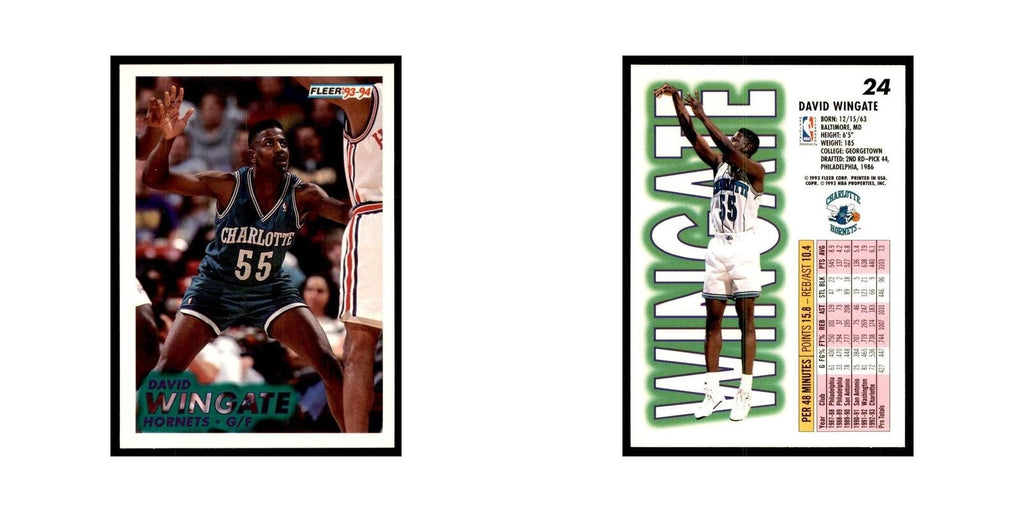 1993 Fleer David Wingate Basketball Cards #24