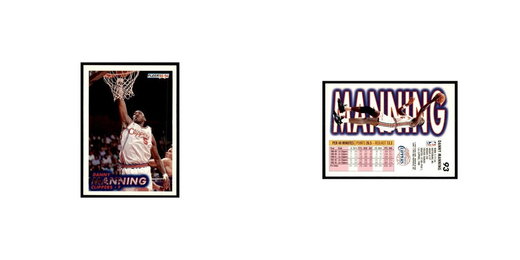 1993 Fleer Danny Manning Basketball Cards #93