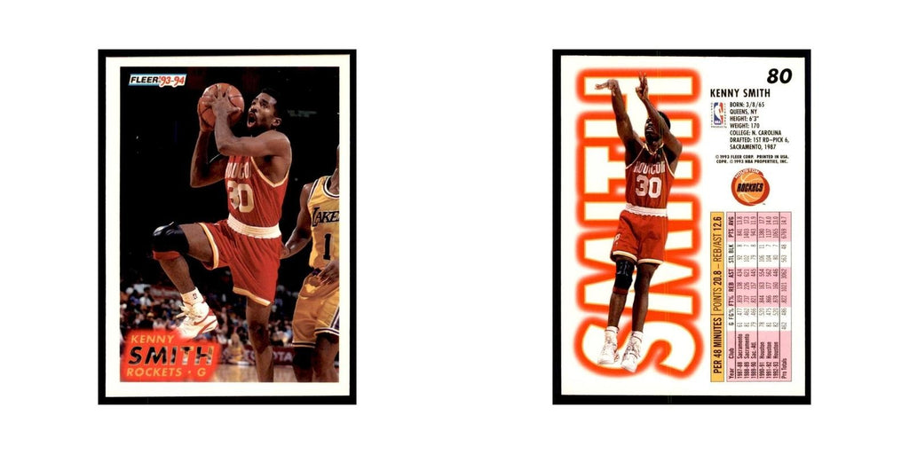 1993 Fleer Kenny Smith Basketball Cards #80