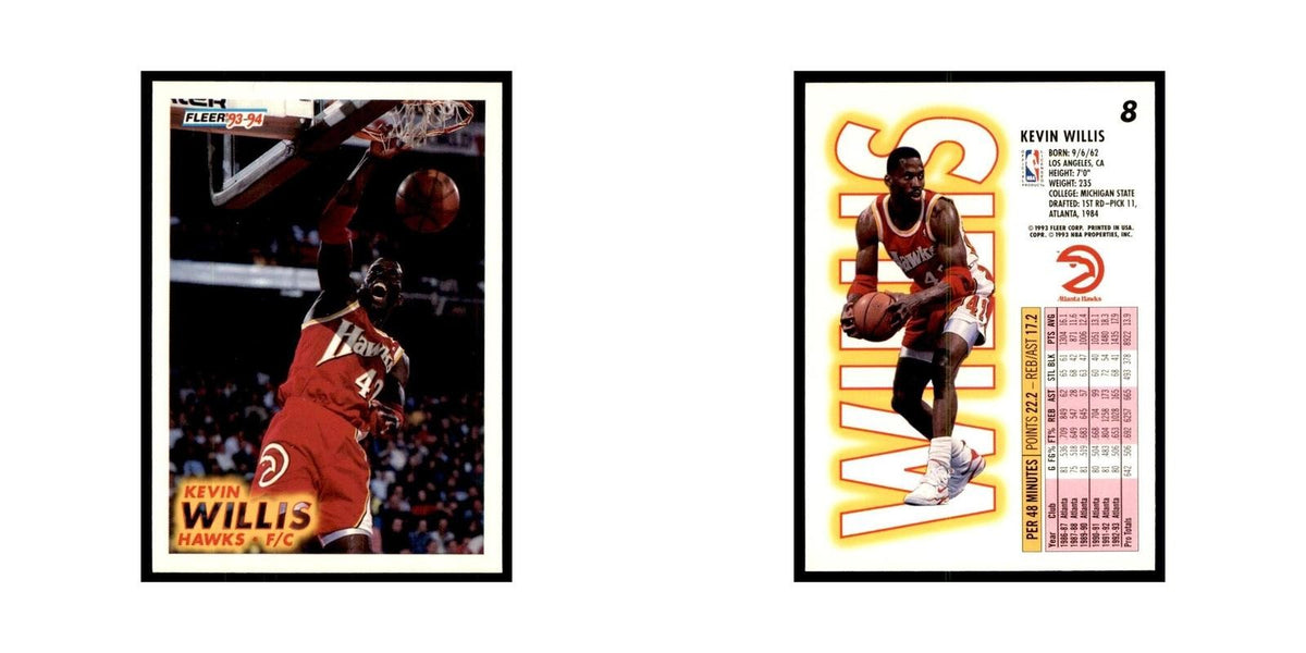 1993 Fleer Kevin Willis Basketball Cards #8