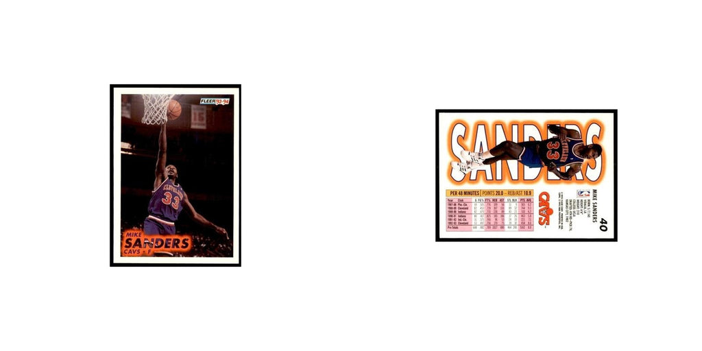 1993 Fleer Mike Sanders Basketball Cards #40