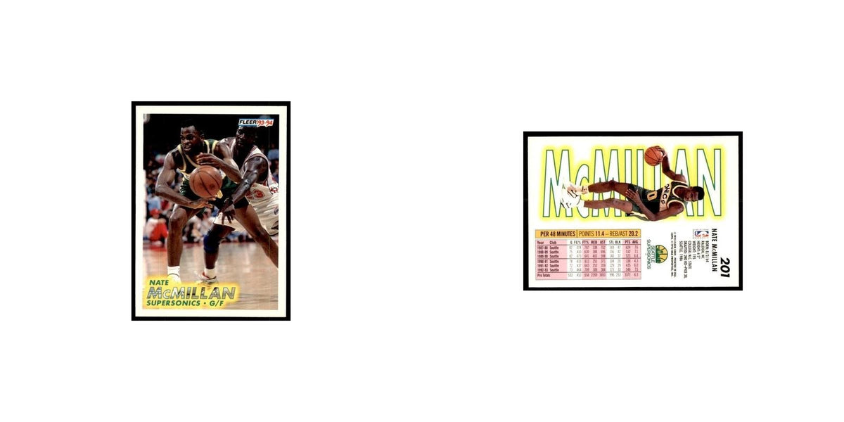 1993 Fleer Nate McMillan Basketball Cards #201