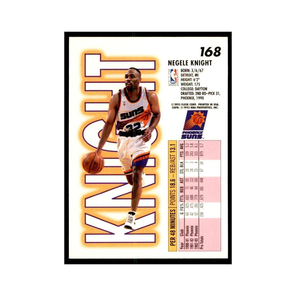 1993 Fleer Negele Knight Basketball Cards #168