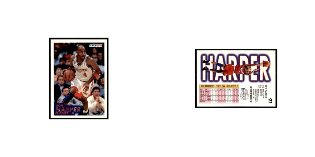 1993 Fleer Ron Harper Basketball Cards #91