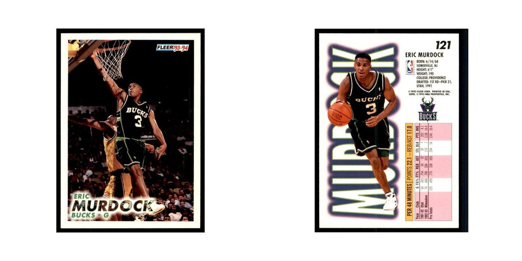 1993 Fleer Eric Murdock Basketball Cards #121
