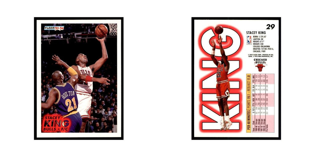 1993 Fleer Stacey King Basketball Cards #29