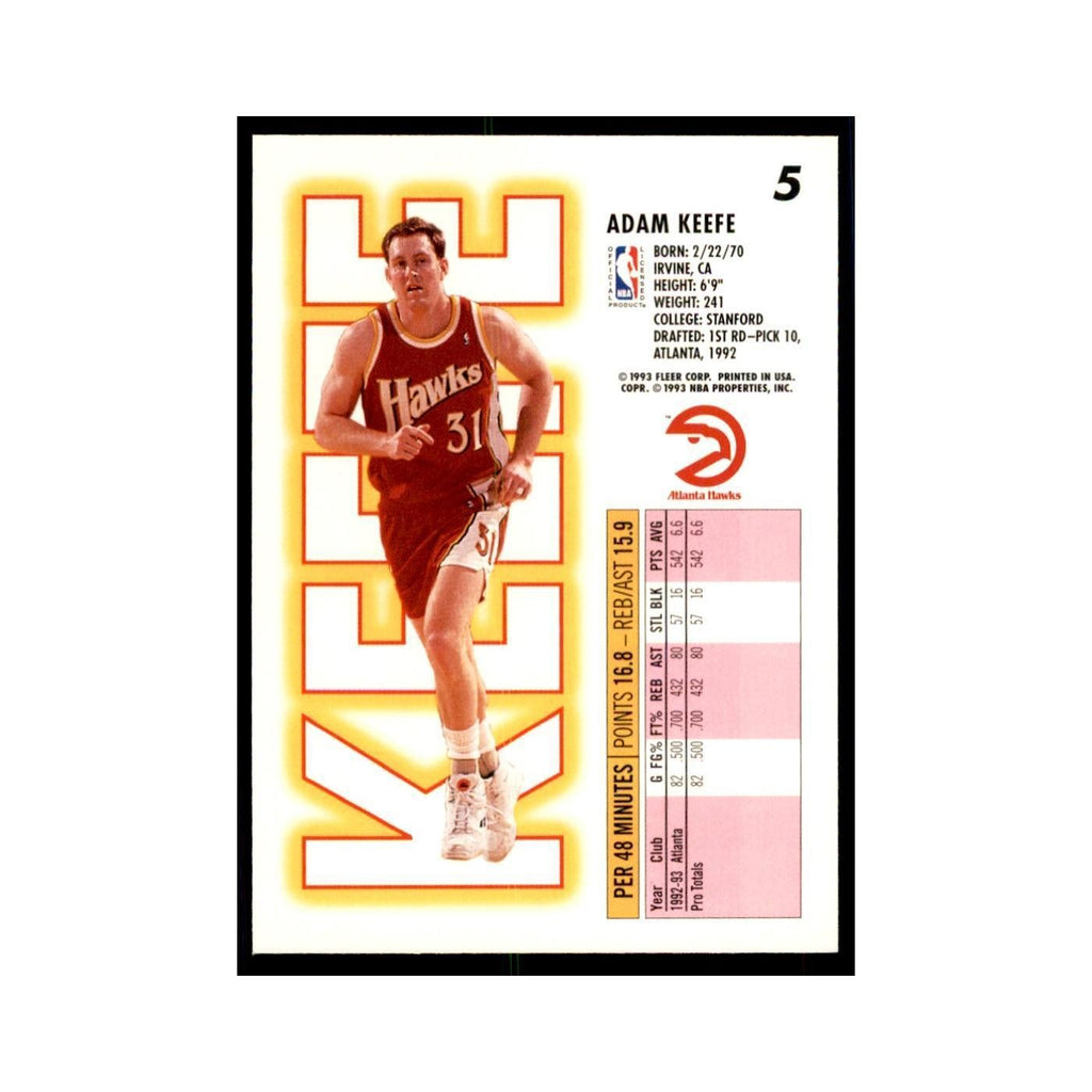 1993 Fleer Adam Keefe Basketball Cards #5
