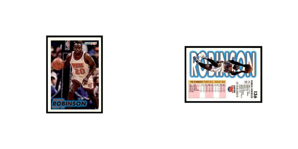 1993 Fleer Rumeal Robinson Basketball Cards #136