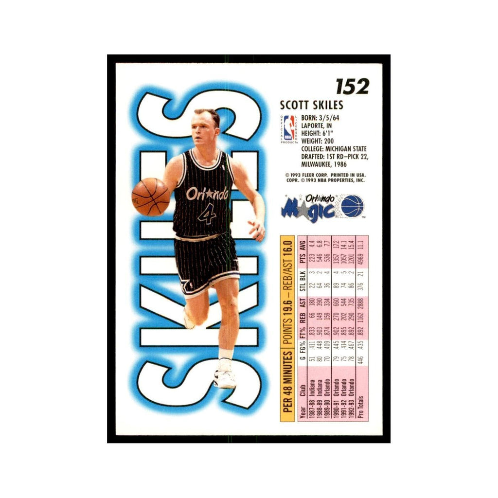 1993 Fleer Scott Skiles Basketball Cards #152