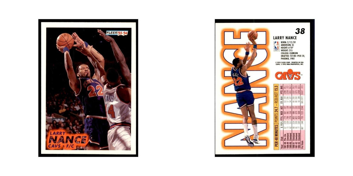 1993 Fleer Larry Nance Basketball Cards #38