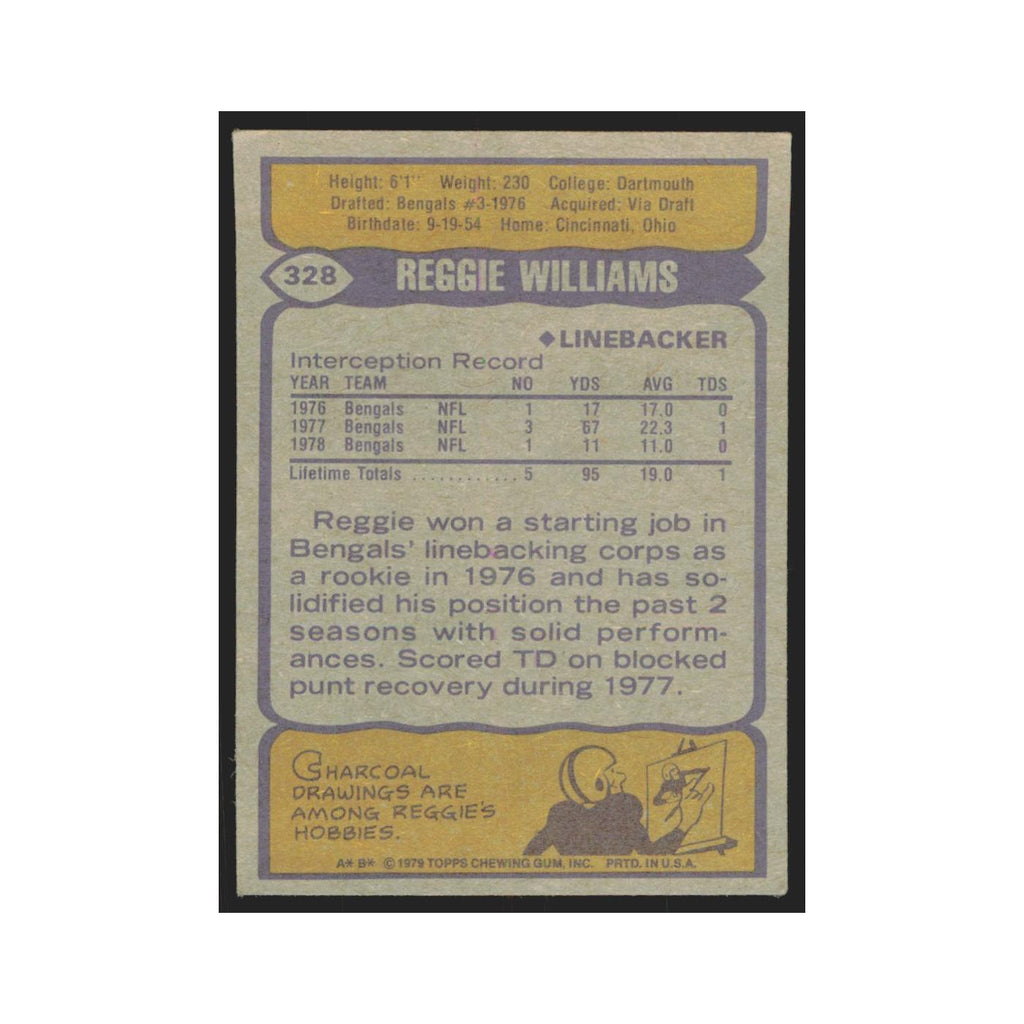 1979 Topps Reggie Williams Bengals #328