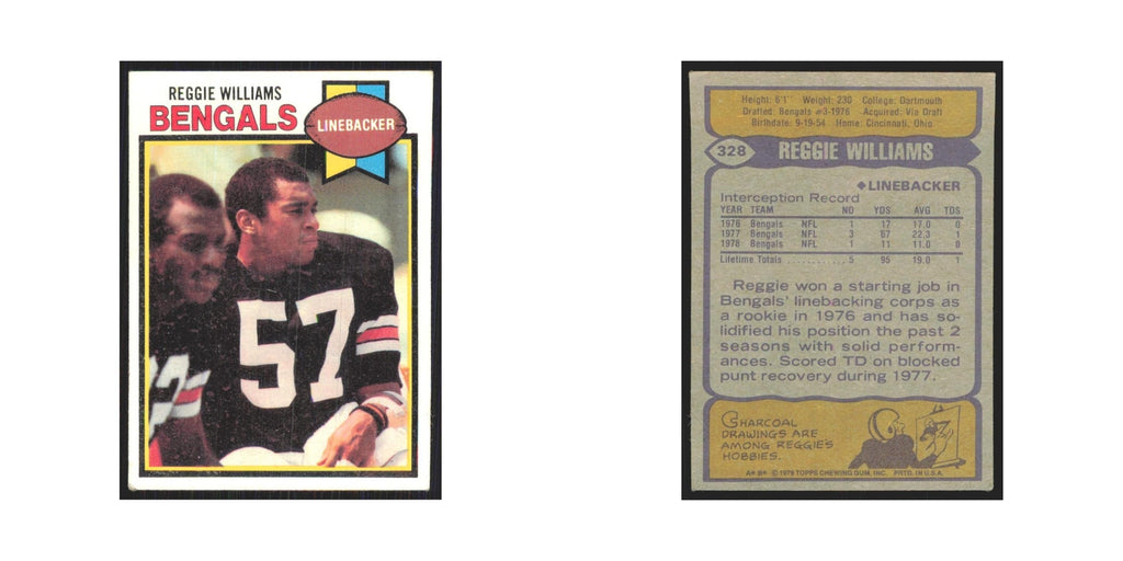 1979 Topps Reggie Williams Bengals #328