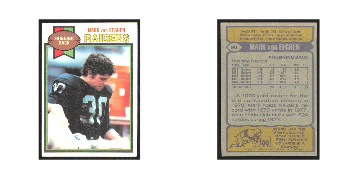 1979 Topps Mark Van Eeghen Raiders #90