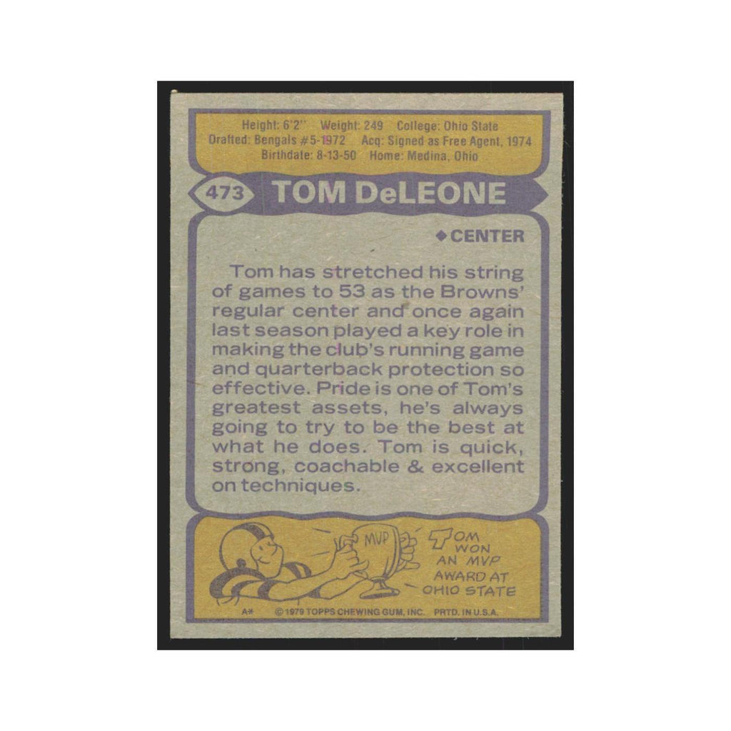 1979 Topps Tom DeLeone Browns #473