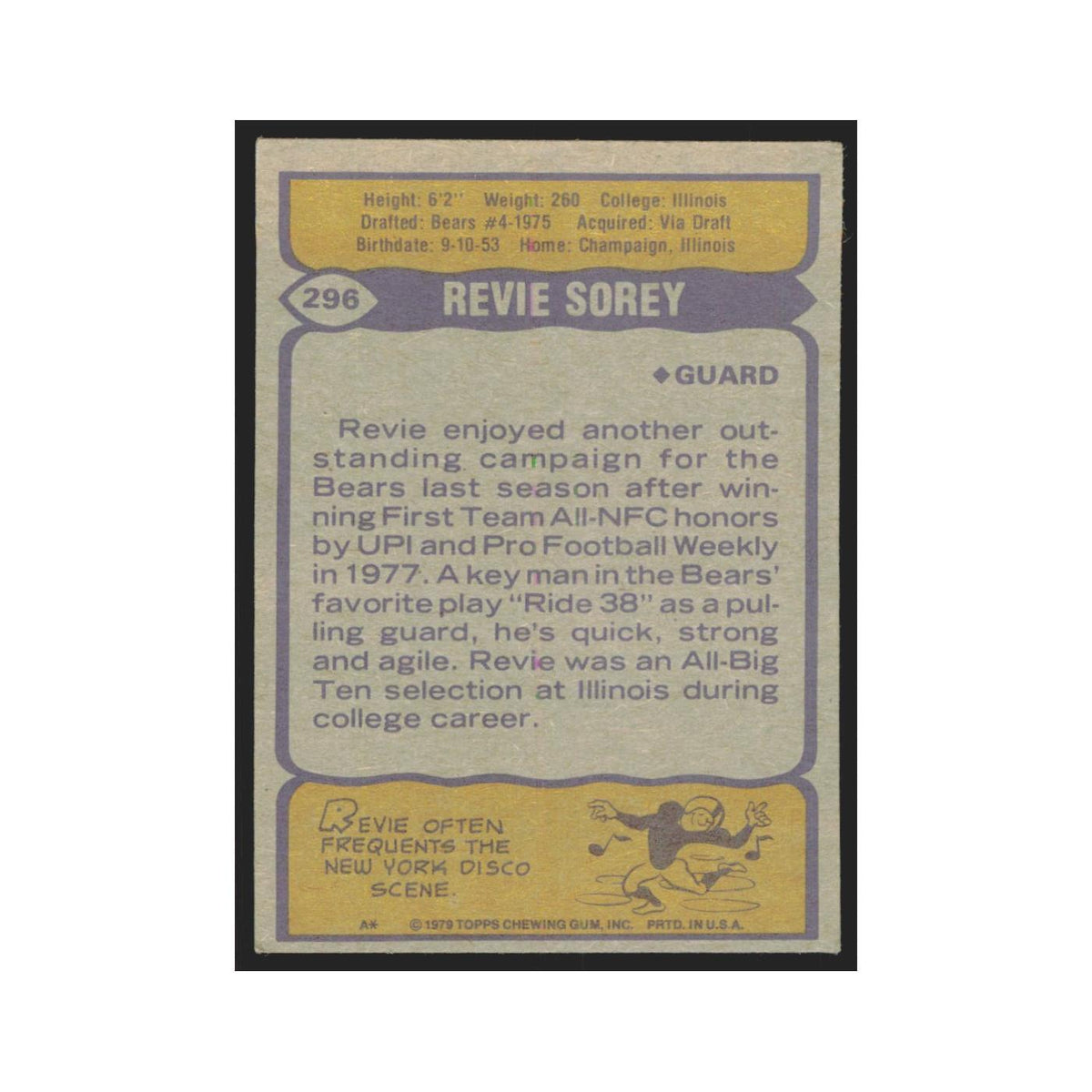 1979 Topps Revie Sorey Bears #296