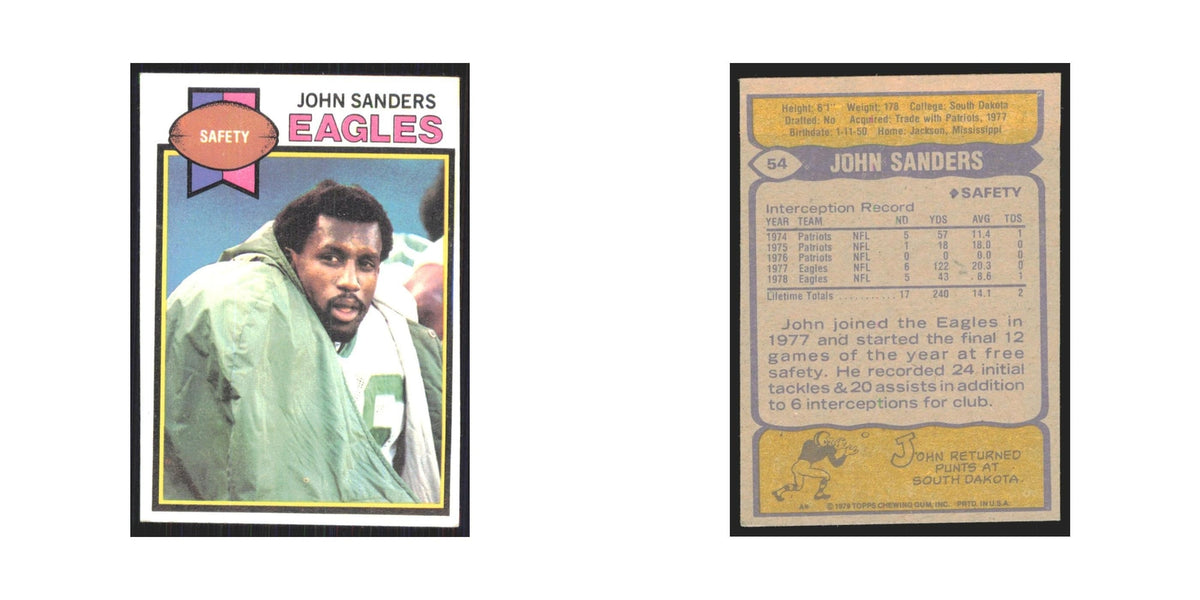 1979 Topps John Sanders Eagles #54