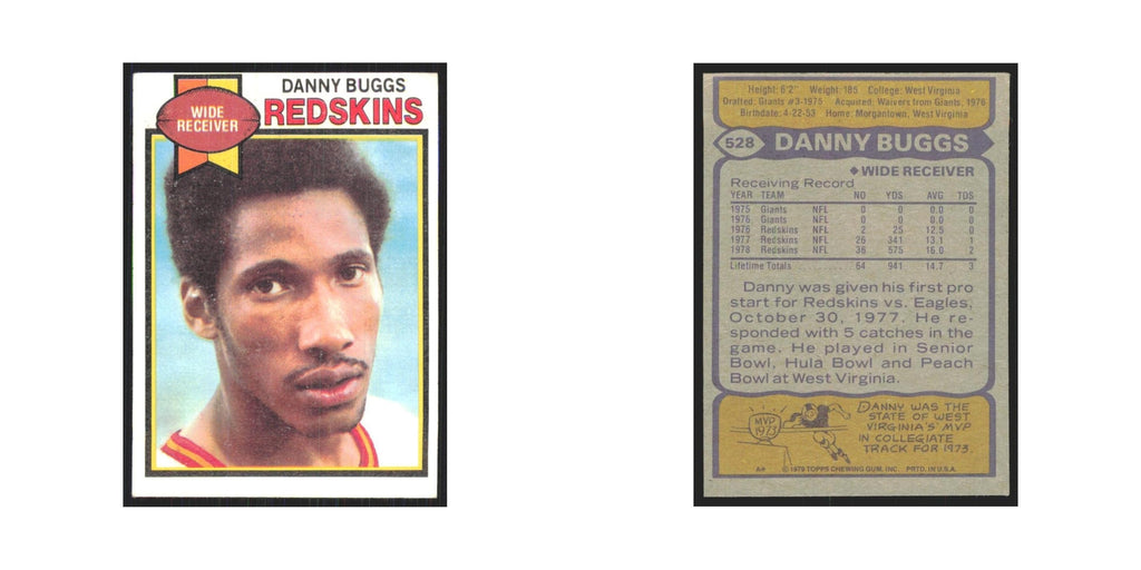 1979 Topps Danny Buggs Redskins #528