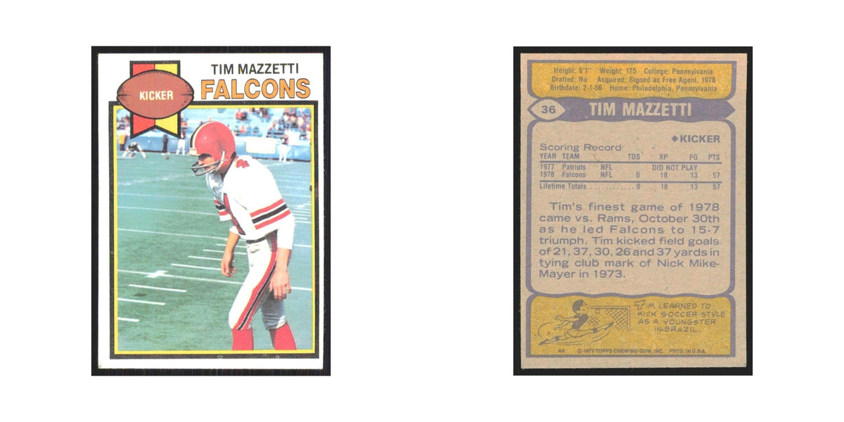 1979 Topps Tim Mazzetti Falcons #36
