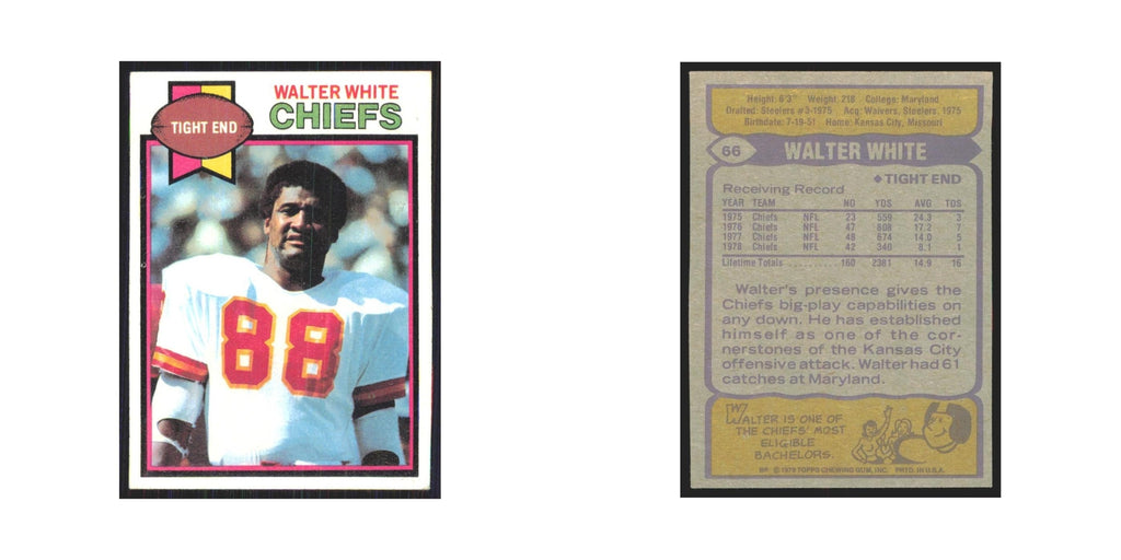 1979 Topps Walter White Chiefs #66