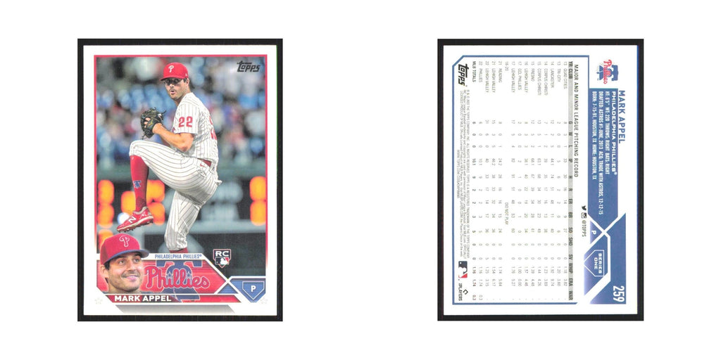 Mark Appel Rookie 2023 Topps #259 Philadelphia Phillies Baseball Card NM