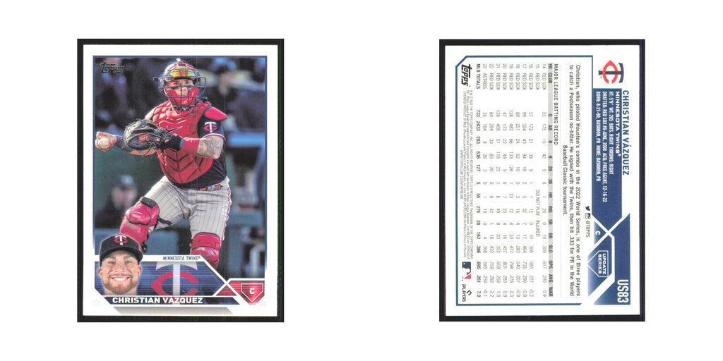 Christian Vazquez 2023 Topps Update #US83 Minnesota Twins Baseball Card NM