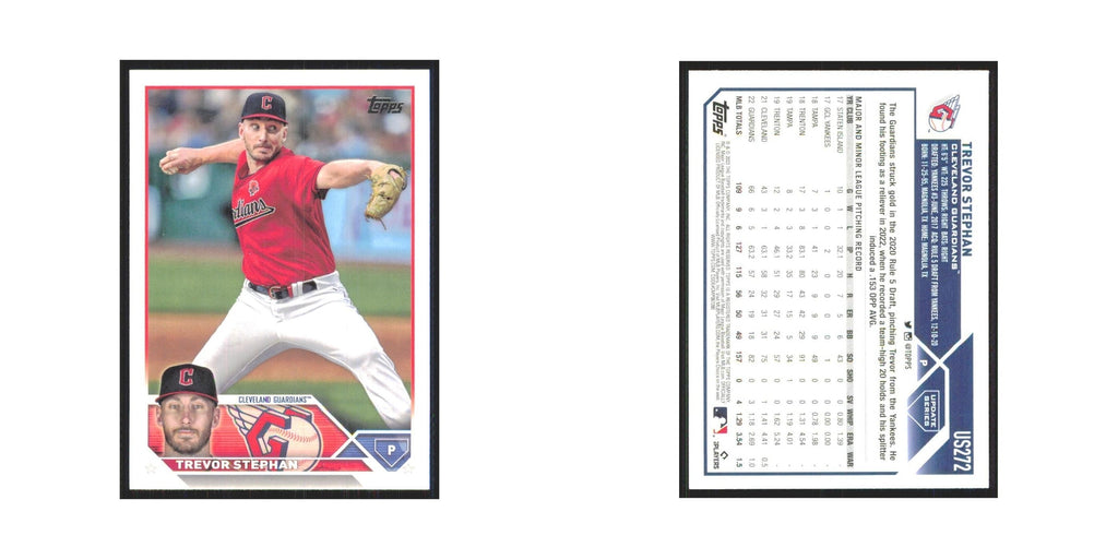 Trevor Stephan 2023 Topps Update #US272 Cleveland Guardians Baseball Card NM