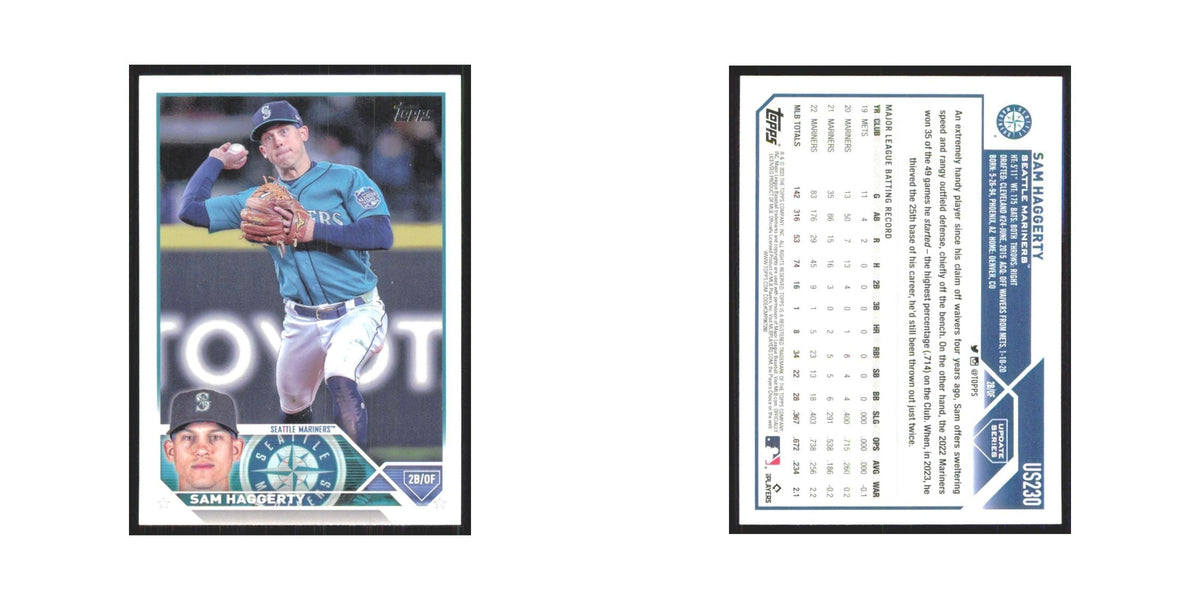 Sam Haggerty 2023 Topps Update #US230 Seattle Mariners Baseball Card NM