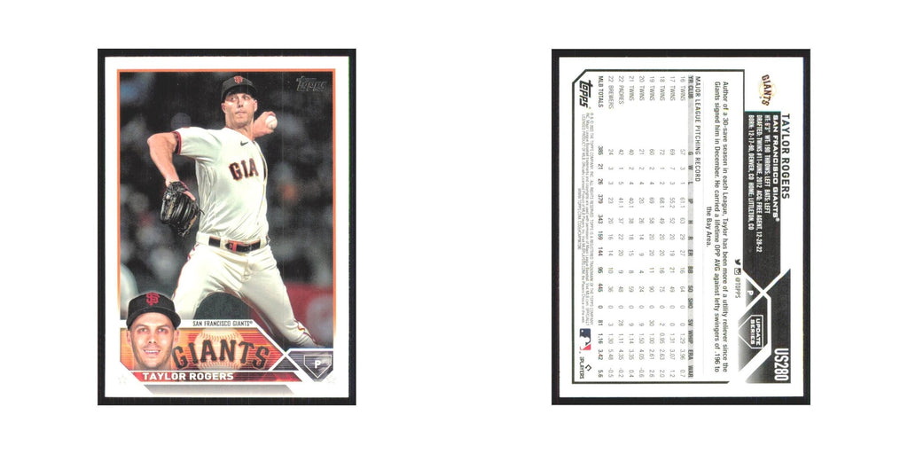 Taylor Rogers 2023 Topps Update #US280 San Francisco Giants Baseball Card NM