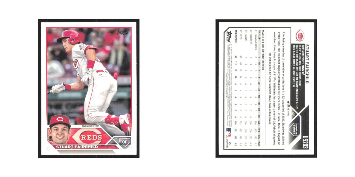 Stuart Fairchild 2023 Topps Update #US203 Cincinnati Reds Baseball Card NM